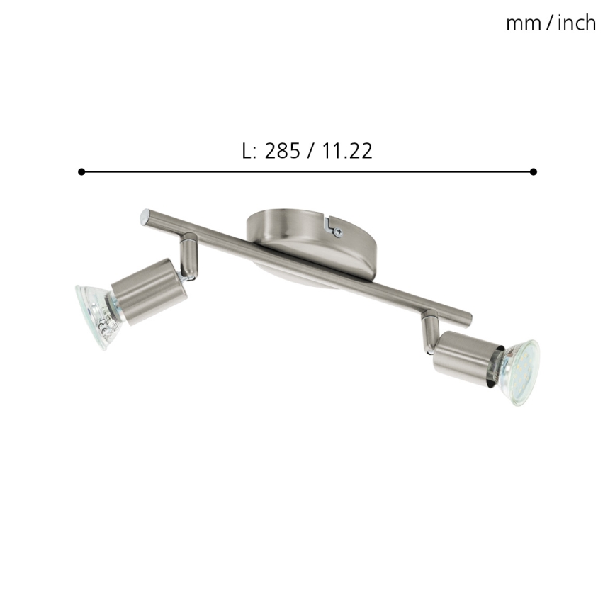 Eglo - LED Spotlámpa 2xGU10/2,8W/230V