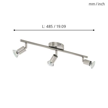 Eglo - LED Spotlámpa 3xGU10-LED/2,8W/230V