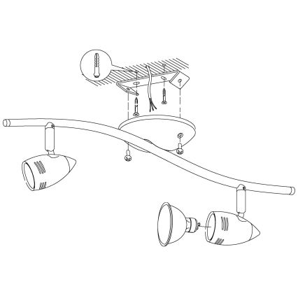 Eglo - LED Spotlámpa 2xGU10/3W/230V