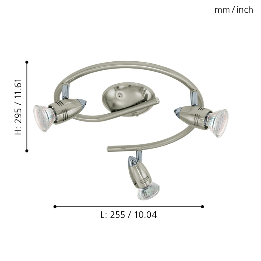Eglo - LED Spotlámpa 3xGU10/3W/230V