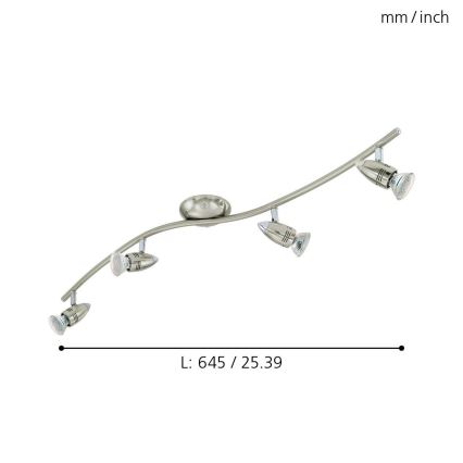 Eglo - LED Spotlámpa 4xGU10/3W/230V