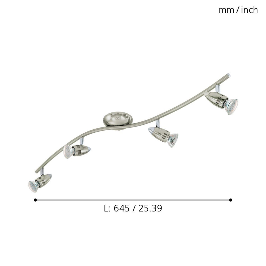 Eglo - LED Spotlámpa 4xGU10/3W/230V