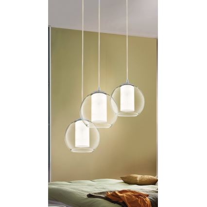 Eglo 92762 - Kábeles függőlámpa BOLSANO 3xE27/60W