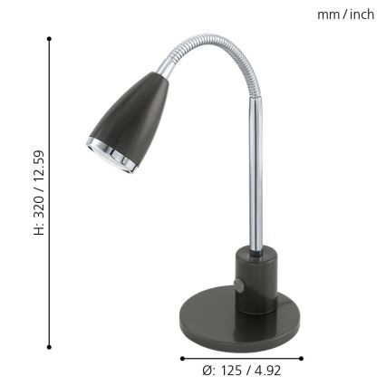 Eglo - LED Asztali lámpa 1xGU10/3W/230V
