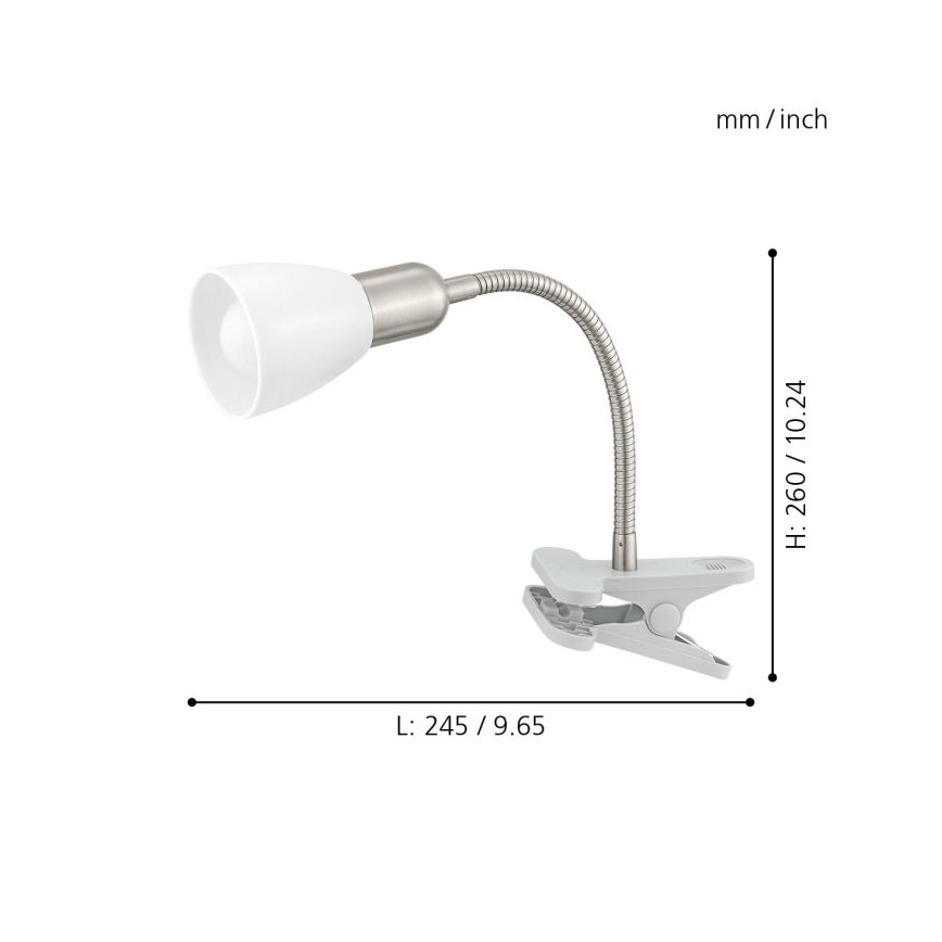Eglo 92932 - DAKAR 3 LED csíptetős lámpa 1xE14/4W/230V