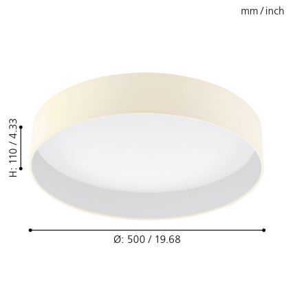 Eglo - LED Mennyezeti lámpa LED/24W/230V