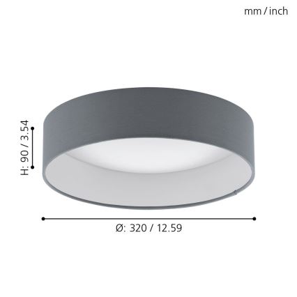 Eglo - LED mennyezeti lámpa LED/12W/230V