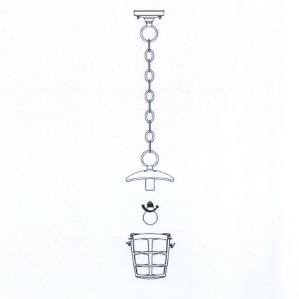 Eglo 93406 - ALORIA LED kültéri csillár 1xE27/8,5W/230V IP44