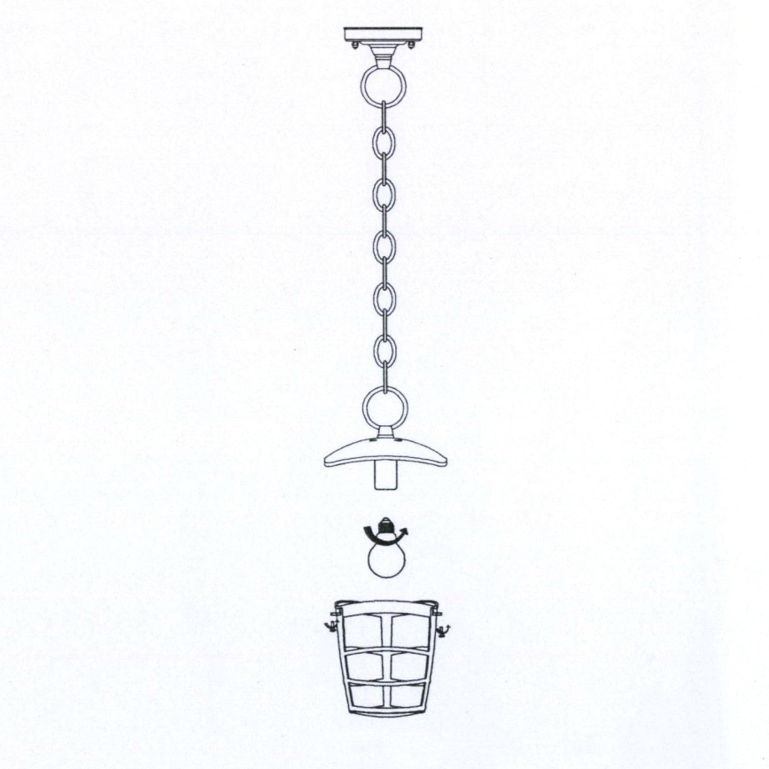 Eglo 93406 - ALORIA LED kültéri csillár 1xE27/8,5W/230V IP44