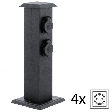 EGLO - kültéri kert oszlop aljzatokkal SCHUKO IP44