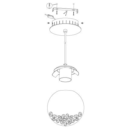 Eglo - LED függesztett lámpatest LED/5W/230V