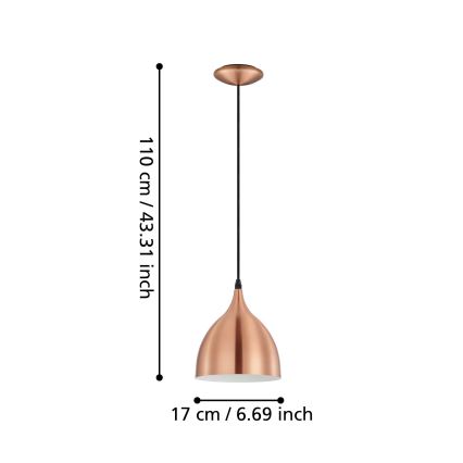 Eglo - Csillár 1xE27/60W/230V
