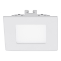 Eglo 94045 - LED beépíthető lámpatest FUEVA 1 LED/2,7W/230V 8,5x8,5 cm