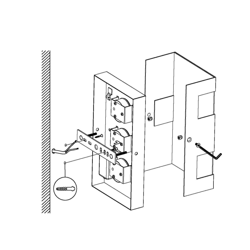 Eglo 94086 - LED-es kültéri lámpa RALORA 3xLED/2,5 W/230V