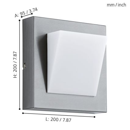 Eglo 94114 - LED-es kültéri lámpa Galary 1 1xLED/3,7W/230V