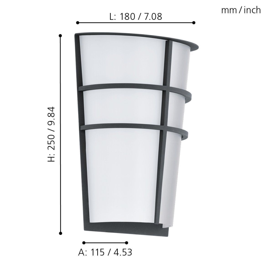 Eglo 94138 - BREGANZO LED kültéri fali lámpatest 2xLED/2,5W/230V IP44