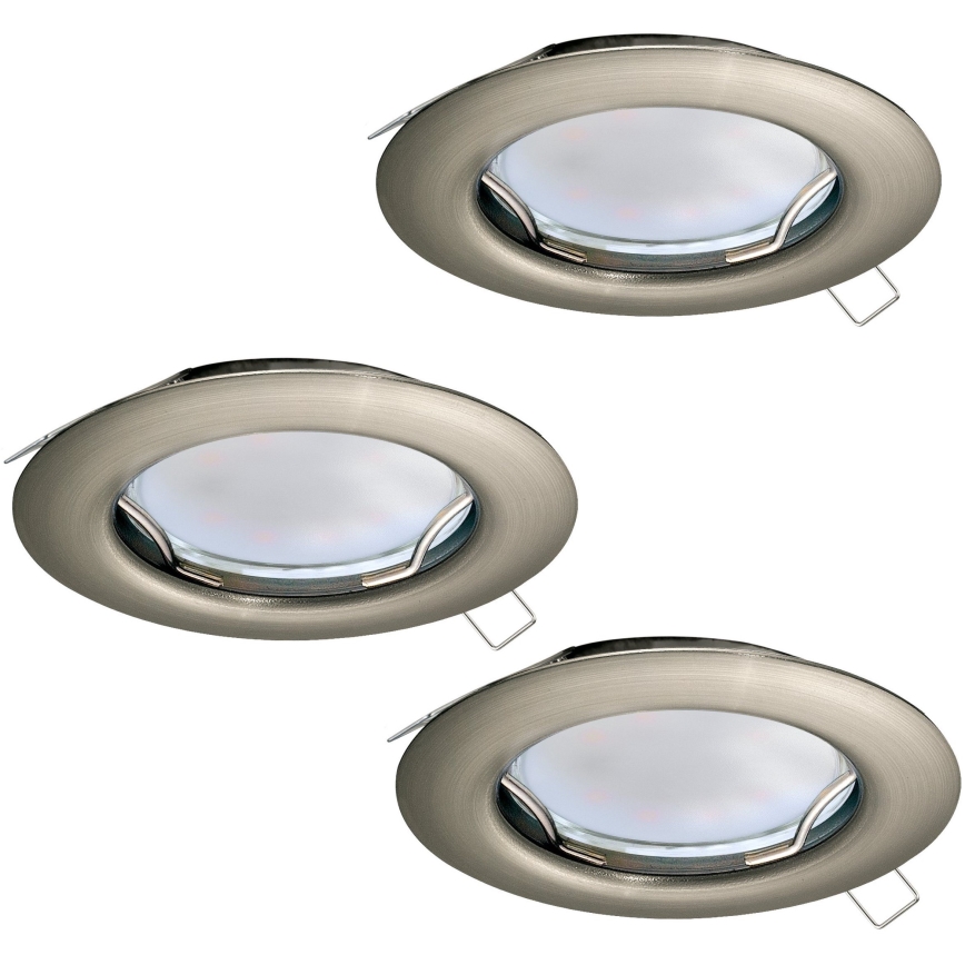 Eglo - 3 darabos LED beépíthető spotlámpa PENETO 1xGU10-LED/3W/230V