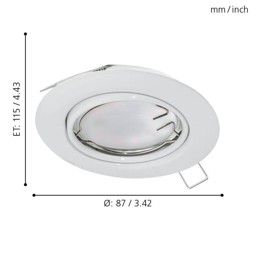 Eglo - LED Beépíthető lámpa 1xGU10-LED/5W/230V