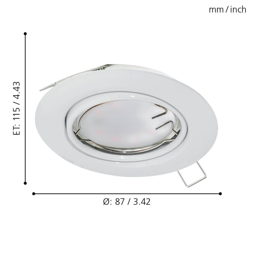 Eglo - SZETT 3x LED beépíthető mennyezeti lámpatest PENETO 1xGU10-LED/5W/230V