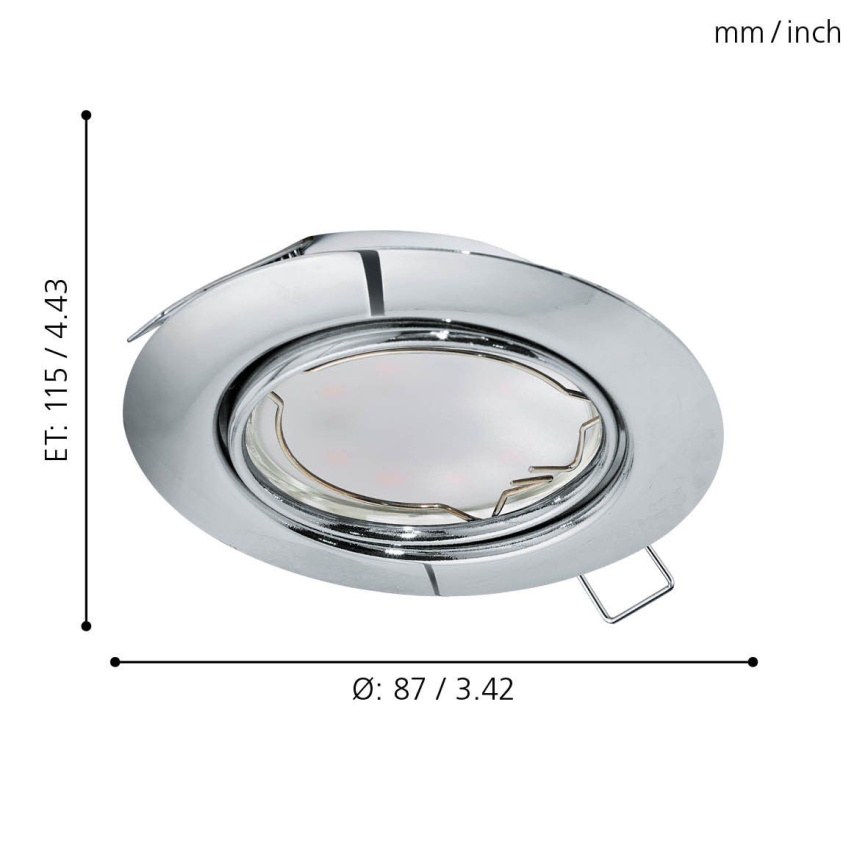 Eglo - 3 darabos LED beépíthető lámpatest szett PENETO 1xGU10-LED/5W/230V