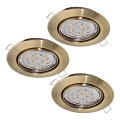 Eglo 94409 - SET 3x LED Beépíthető lámpa PENETO 3xGU10-LED/5W/230V