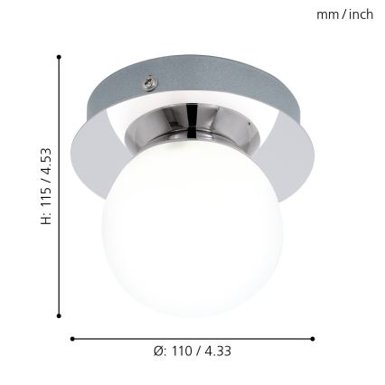 Eglo - LED fürdőszobai lámpatest LED/3,3W/230V IP44