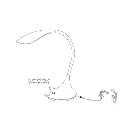 Eglo - LED Szabályozható fényerejű lámpa 1xLED/4,5W/230V fehér