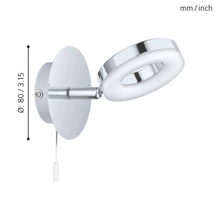 Eglo 94756 - LED Fürdőszobai lámpa GONARO 1xLED/3,8W/230V