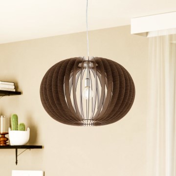 Eglo 95026 - STELLATO függőlámpa kábellel 1xE27/60W/230V átm. 70 cm barna
