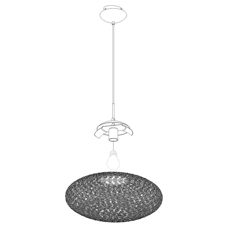 Eglo - Csillár zsinóron 1xE27/60W/230V