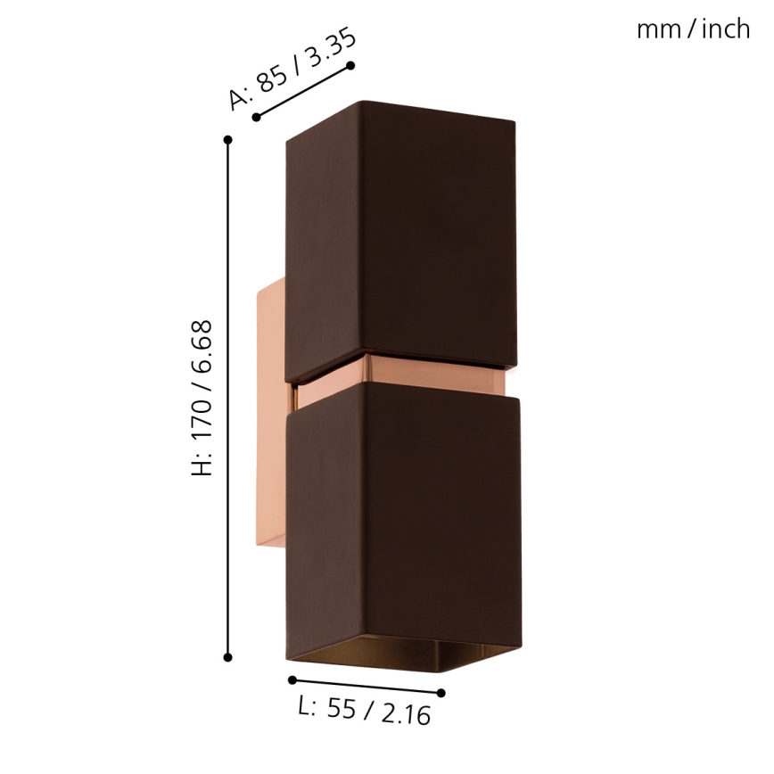 Eglo - LED Fali lámpa 2xGU10-LED/4W/230V