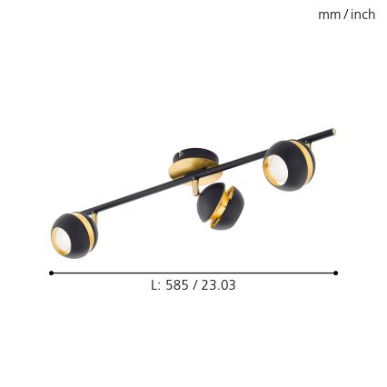 Eglo - LED Spotlámpa 3xGU10-LED/4W/230V
