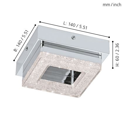 Eglo - LED mennyezeti lámpa LED/4W/230V