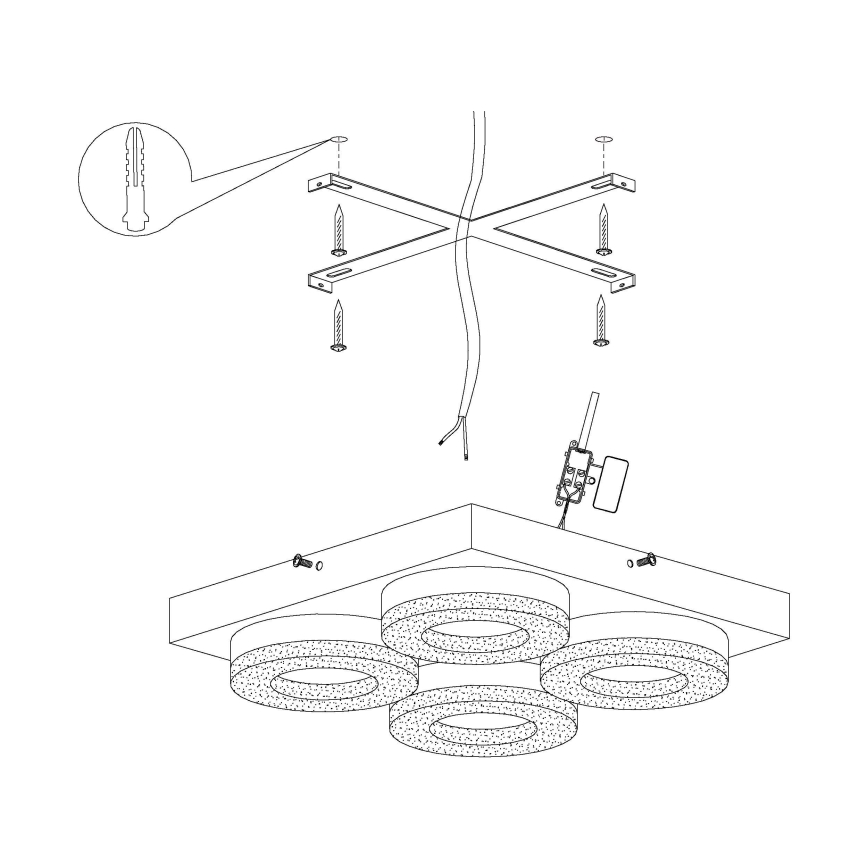 Eglo - LED mennyezeti lámpa 4xLED/4W/230V