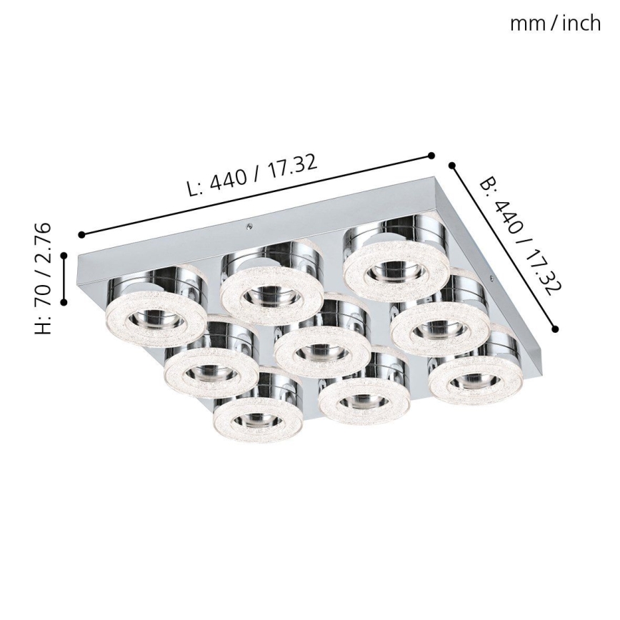 Eglo 95665 - LED mennyezeti lámpa FRADELO 9xLED/4W/230V