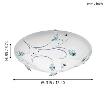 Eglo - LED Mennyezeti lámpa LED/16W/230V