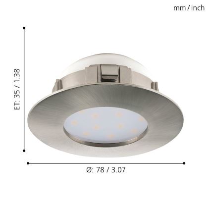 Eglo - LED beépíthető lámpatest LED/4,9W/230V