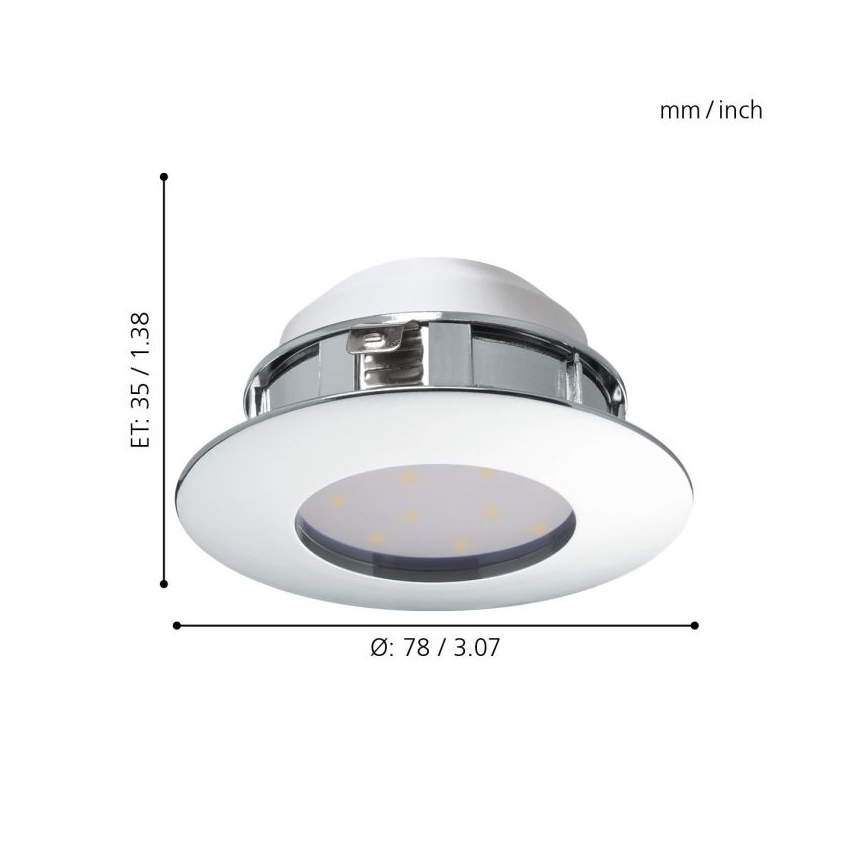 Eglo - SZETT 3x LED beépíthető mennyezeti lámpatest PINEDA LED/4,9W/230V