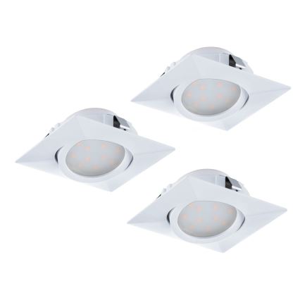 Eglo - 3 darabos PINEDA LED beépíthető lámpatest szett LED/4,9W/230V