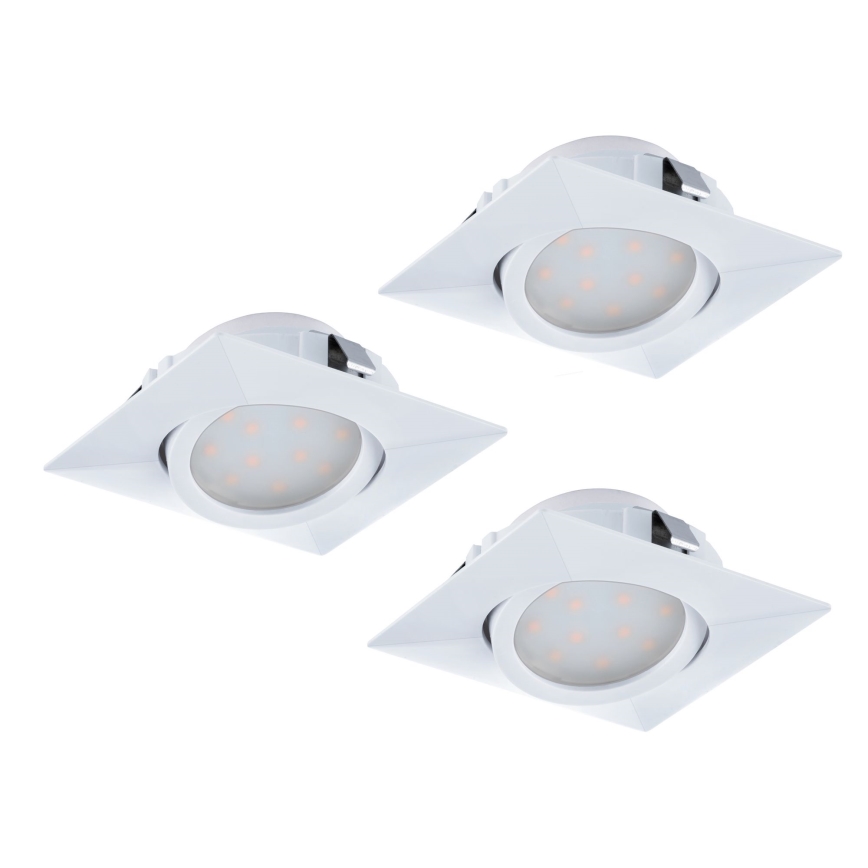 Eglo - 3 darabos PINEDA LED beépíthető lámpatest szett LED/4,9W/230V