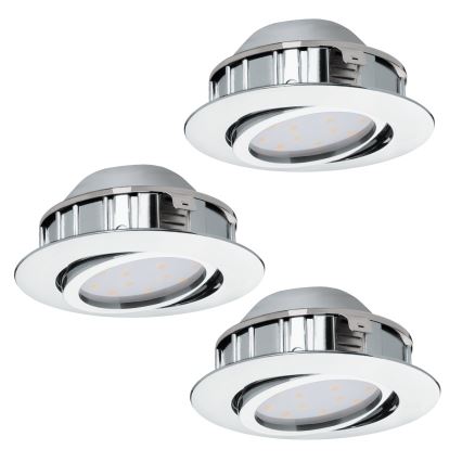 Eglo - 3 darabos szett PINEDA beépíthető LED lámpa LED/4,9W/230V