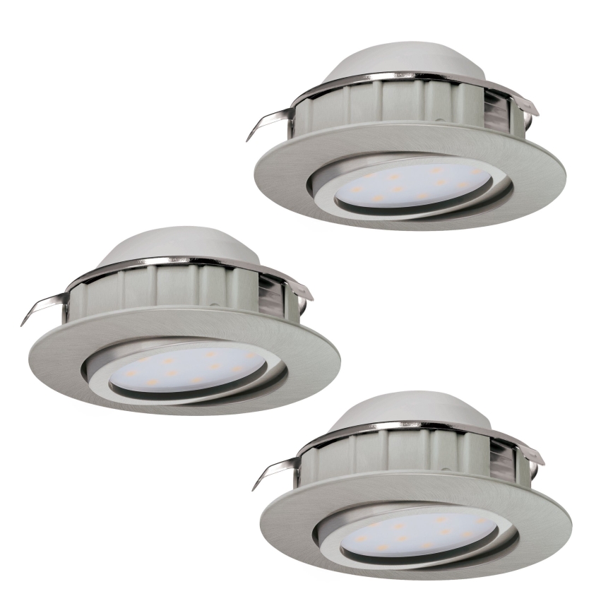 Eglo - 3 darabos PINEDA beépíthető mennyezeti LED lámpatest LED/6W/230V