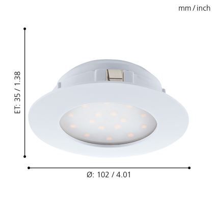 Eglo - LED beépíthető mennyezeti lámpatest LED/11W/230V