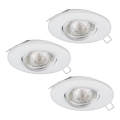 Eglo 95895 - KÉSZLET 3x LED Függesztett mennyezeti lámpa PENETO 1 1xGU10-LED/3W/230V