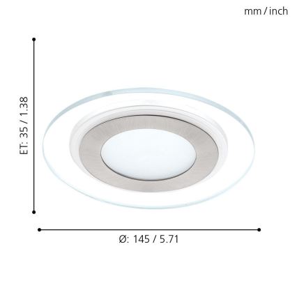 Eglo - LED Beépíthető lámpa LED/11W/230V
