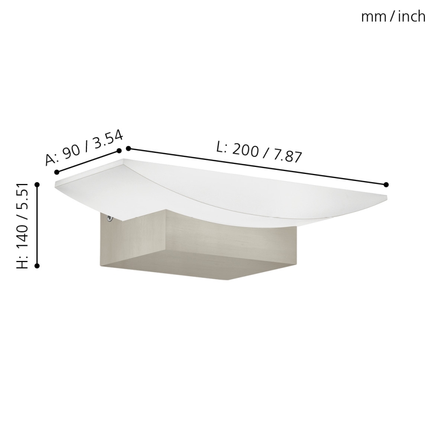 Eglo - LED fali lámpatest LED/5,6W/230V
