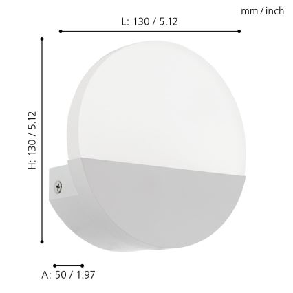 Eglo - LED fali lámpatest LED/4,5W/230V