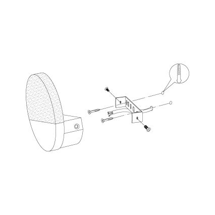 Eglo - LED fali lámpa LED/4,5W/230V
