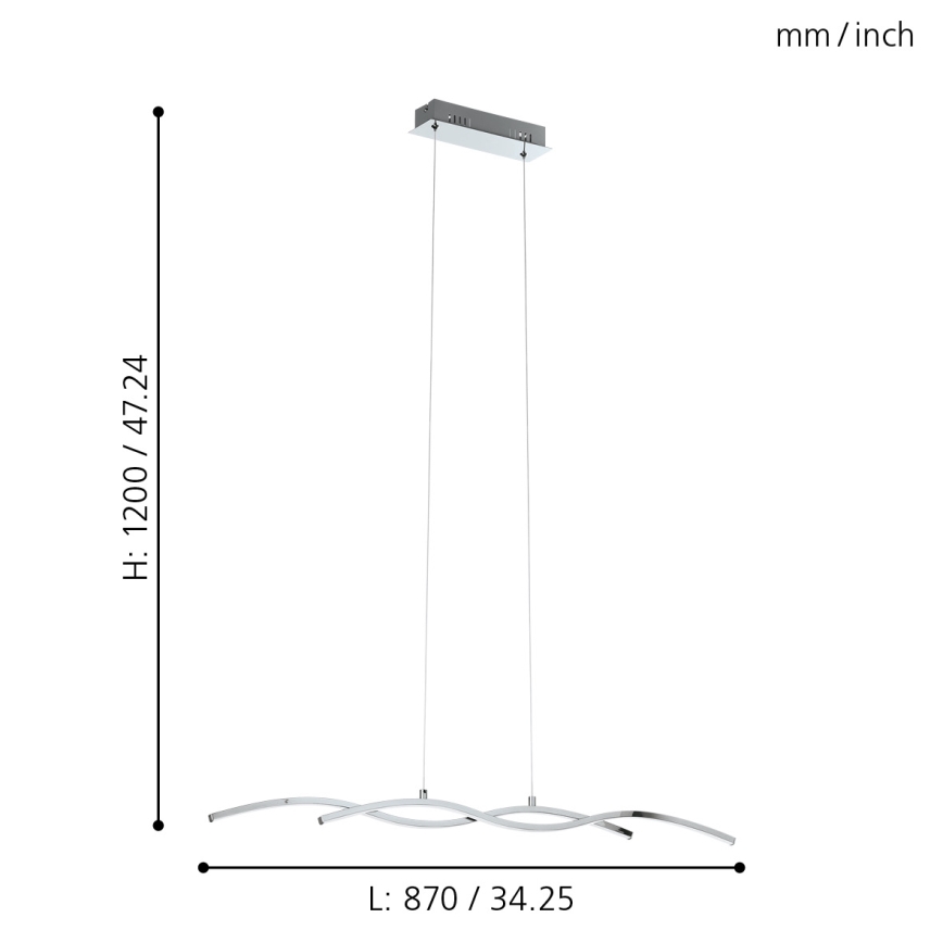 Eglo - LED Csillár 2xLED/9W/230V