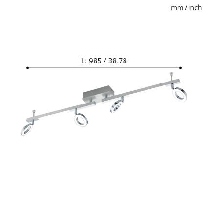 Eglo - Mennyezeti lámpa 4xLED/3,2W + 2xLED/3,3/230V